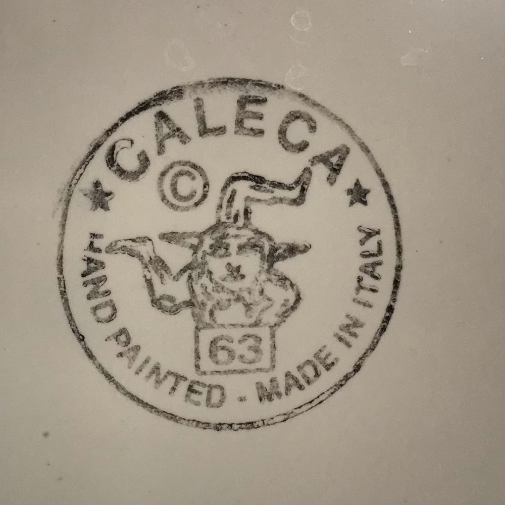 Hand painted dinner plates By “Caleca” are made in Italy, 4pc set - Picture 8 of 9